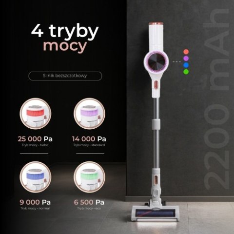 Adler Odkurzacz pionowy z dotykowym wyświetlaczem LED | 4 tryby ssania | Silnik bezszczotkowy | HEPA 13 | Do 70 m²