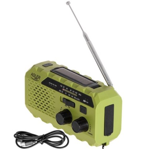 Adler Radio solarne z korbką ręczną