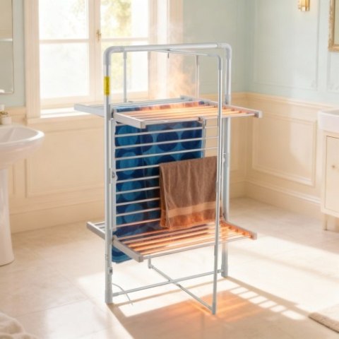 Adler Składana elektryczna suszarka do ubrań | 300W | Oszczędzająca miejsce | IP22