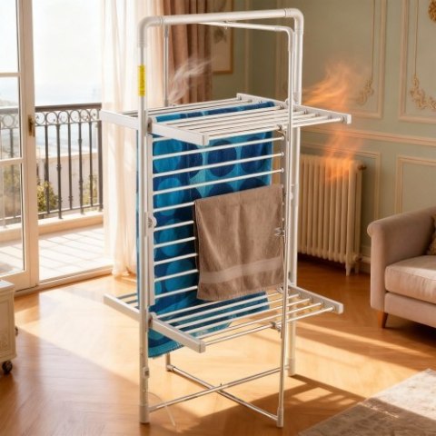 Adler Składana elektryczna suszarka do ubrań | 300W | Oszczędzająca miejsce | IP22