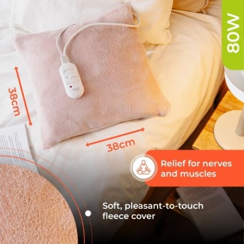 Adler Super miękka poduszka elektryczna | 38 x 38 cm | 2 poziomy temperatury |