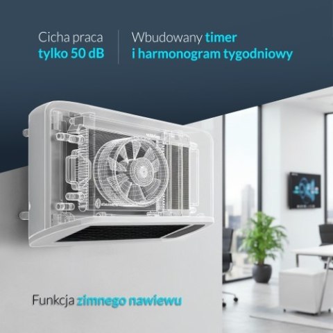 Camry Kurtyna powietrzna z wyświetlaczem LED | Montaż ścienny | Pilot zdalnego sterowania