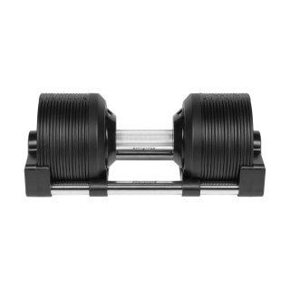 Hantel żeliwny regulowany automat 36 kg, skok co 1kg, REBEL ACTIVE