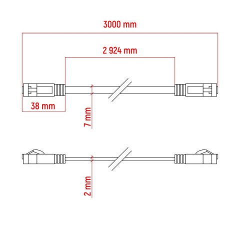 Kabel U/FTP patchcord, cat.8/6A, 3 m, biały