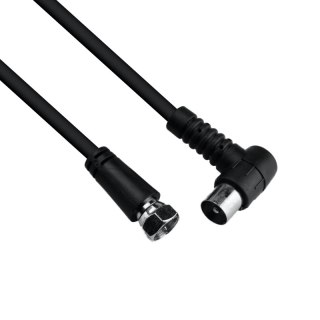 Kabel antenowy TV-F, 3 m, czarny DPM