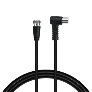 Kabel antenowy TV-F, 3 m, czarny DPM
