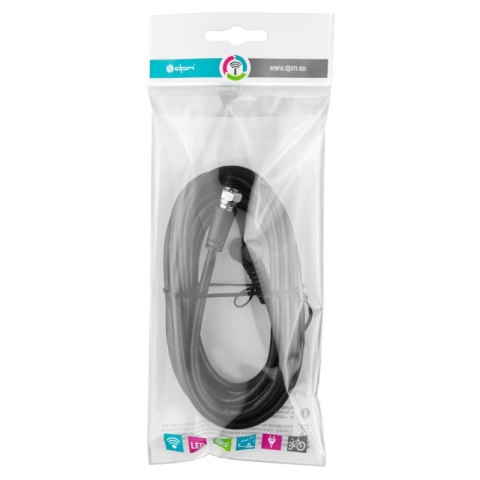 Kabel antenowy TV-F, 3 m, czarny DPM