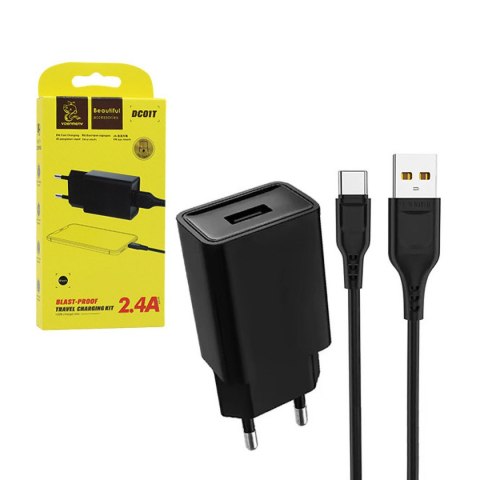 Ładowarka sieciowa USB + kabel USB typu C 2400 mA 12 W