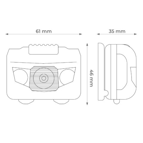 Lampa czołowa LED, 70 lm DPM