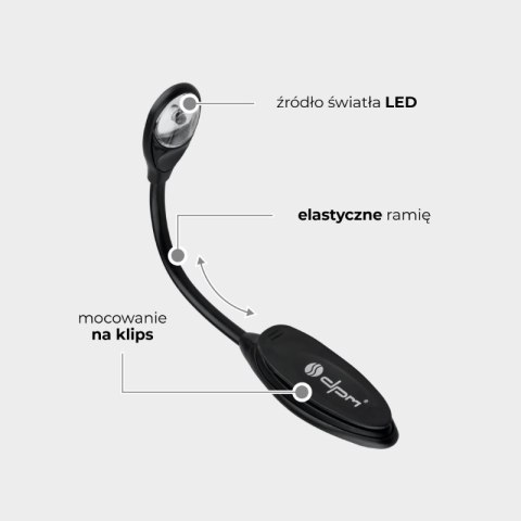 Lampka LED do czytania z klipsem DPM