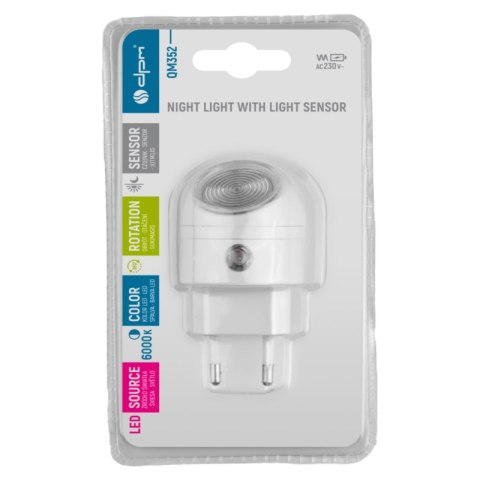 Lampka nocna LED z czujnikiem zmierzchu DPM