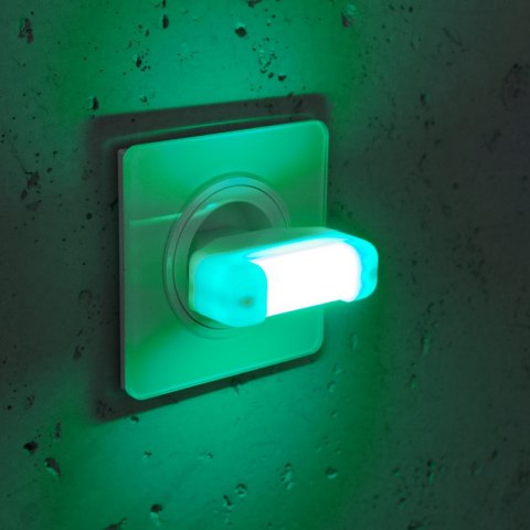 Lampka nocna LED z wyłącznikiem, światło zielone DPM
