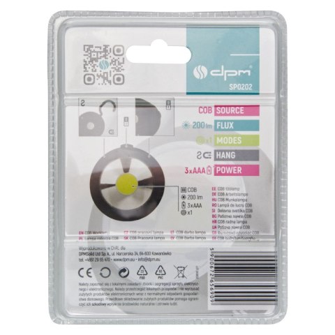 Latarka robocza COB, 200 lm DPM