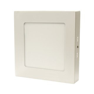 Plafon natynkowy, IP22, 6 W, 360 lm, 3000 K, kwadratowy, biały