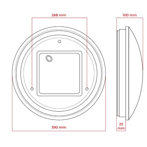 Plafon natynkowy, IP44, 24 W, 1680 lm, 4000 K, okrągły, biały DPM