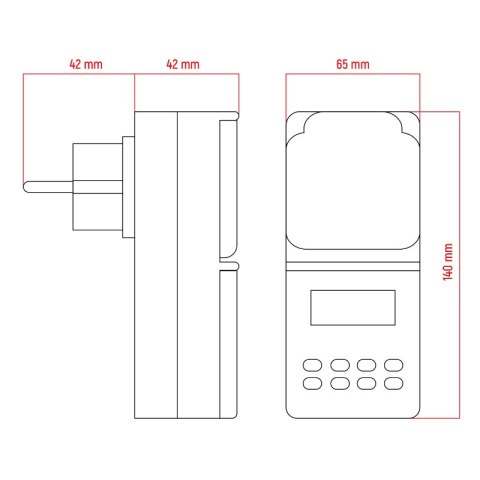 Programator czasowy cyfrowy, IP44 DPM