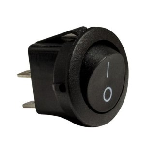 Przełącznik kołyskowy okrągły, 10 A, czarny DPM