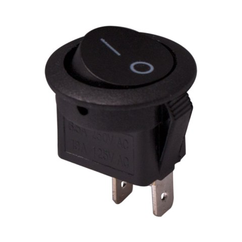 Przełącznik kołyskowy okrągły, 10 A, czarny DPM