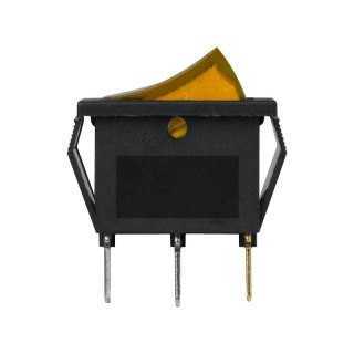 Przełącznik kołyskowy podświetlany, 3 pin, żółty DPM
