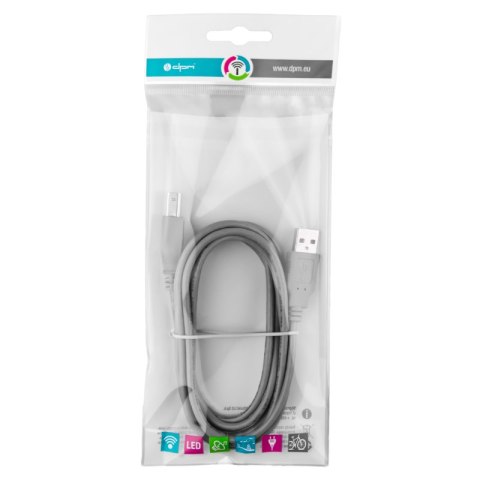 Przewód USB 2.0 A-B, 1,8 m DPM