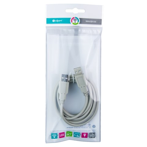 Przewód USB A - A, biały, 1,8 m DPM