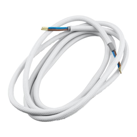 Przewód elektryczny w oplocie, 2 x 0,75 mm2, biały, 1,8 m DPM