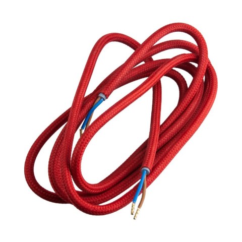 Przewód elektryczny w oplocie, 2 x 0,75 mm2, czerwony, 1,8 m DPM