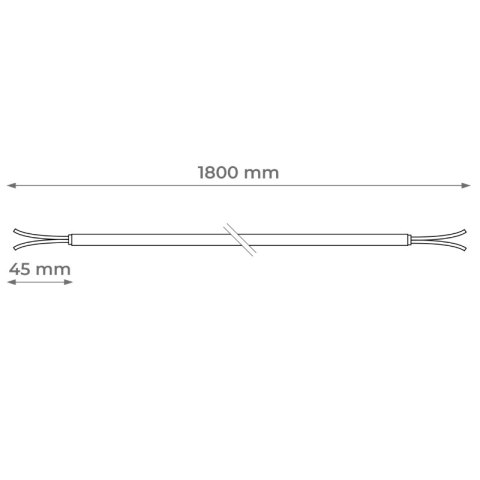 Przewód elektryczny w oplocie, 2 x 0,75 mm2, szaro-biały, 1,8 m DPM