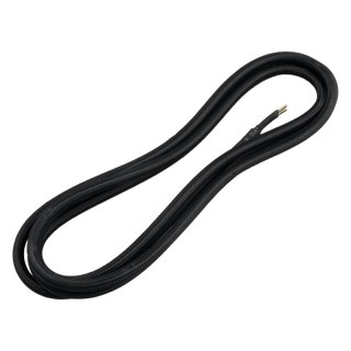 Przewód elektryczny w oplocie, czarny, 1,8 m DPM