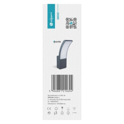 Kinkiet LED zewnętrzny, IP54, 9 W, 1000 lm, 4000 K, 23 cm PONTE
