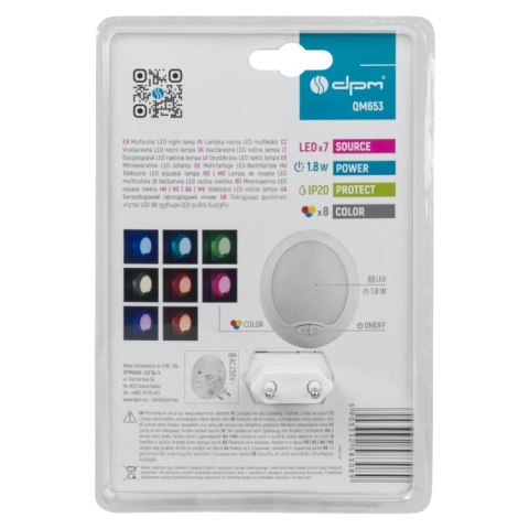 Lampka nocna LED multikolor DPM