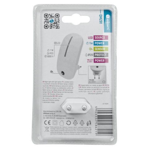 Lampka nocna LED z czujnikiem zmierzchu DPM