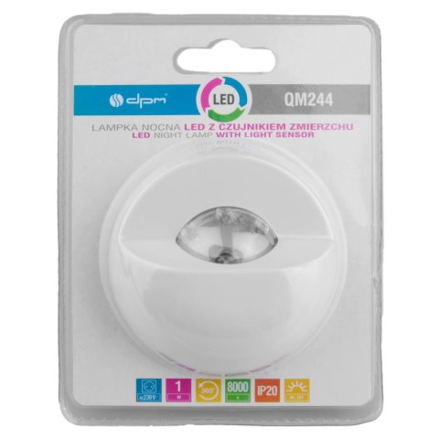 Lampka nocna LED z czujnikiem zmierzchu DPM
