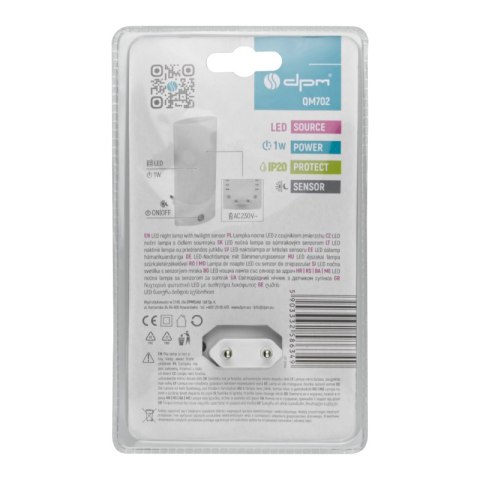 Lampka nocna LED z czujnikiem zmierzchu DPM