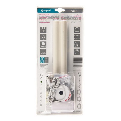 Lampki LED podszafkowe z czujnikiem ruchowym, kwadratowe DPM