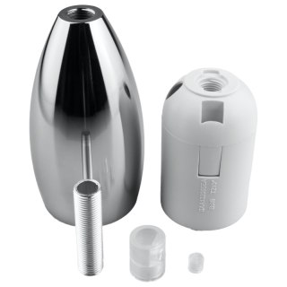 Metalowa oprawka do żarówki E27, inox DPM