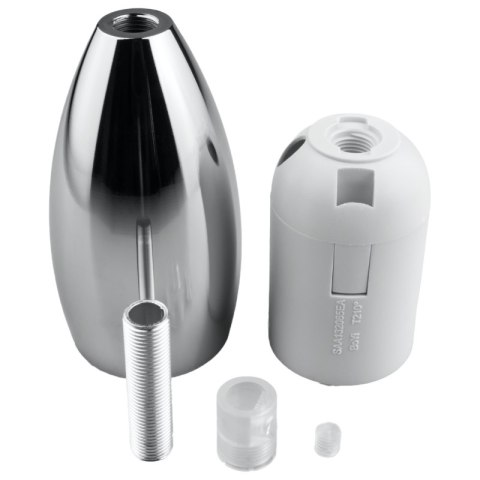 Metalowa oprawka do żarówki E27, inox DPM