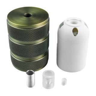 Metalowa oprawka do żarówki E27, matowy brąz DPM