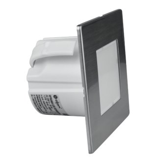 Oprawa LED schodowa, kwadratowa, srebrna DPM