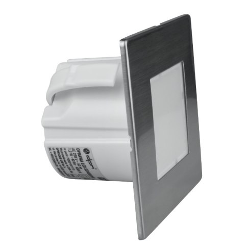 Oprawa LED schodowa, kwadratowa, srebrna DPM