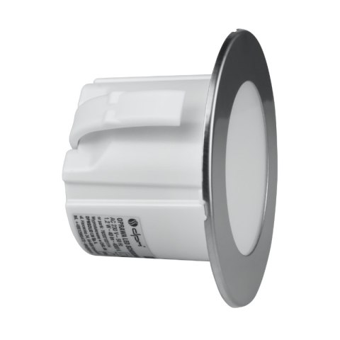 Oprawa LED schodowa, okrągła, srebrna DPM