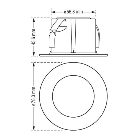Oprawa LED schodowa, okrągła, srebrna DPM