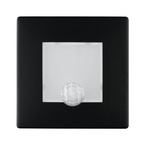 Oprawa LED schodowa z czujnikiem ruchu, kwadratowa, czarny mat DPM