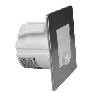 Oprawa LED schodowa z czujnikiem ruchu, kwadratowa, srebrna DPM