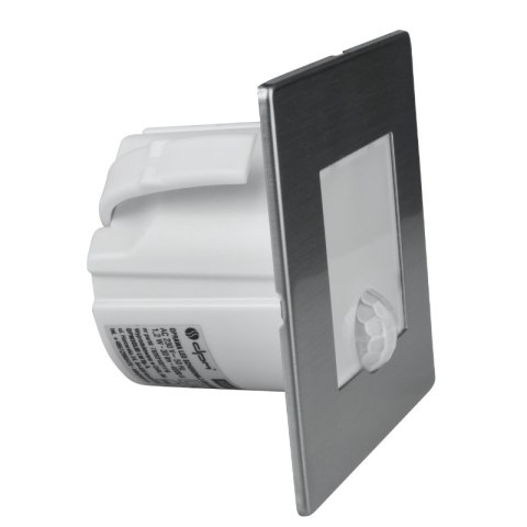 Oprawa LED schodowa z czujnikiem ruchu, kwadratowa, srebrna DPM