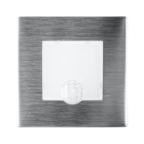 Oprawa LED schodowa z czujnikiem ruchu, kwadratowa, srebrna DPM