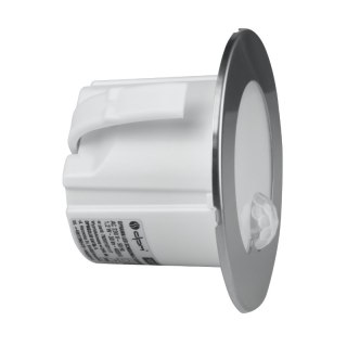 Oprawa LED schodowa z czujnikiem ruchu, okrągła, srebrna DPM