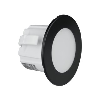 Oprawa schodowa LED, okrągła, czarny mat DPM