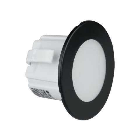 Oprawa schodowa LED, okrągła, czarny mat DPM