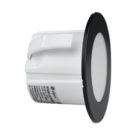 Oprawa schodowa LED, okrągła, czarny mat DPM